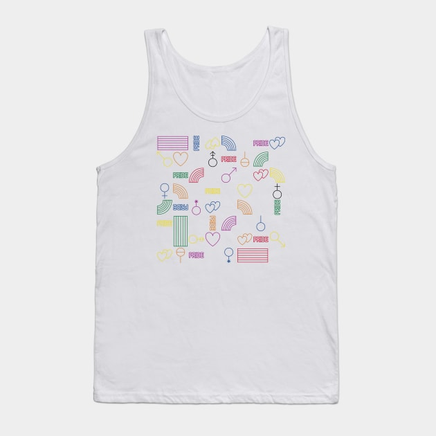 PRIDE PATTERN LGBT COMMUNITY Tank Top by revolutionlove